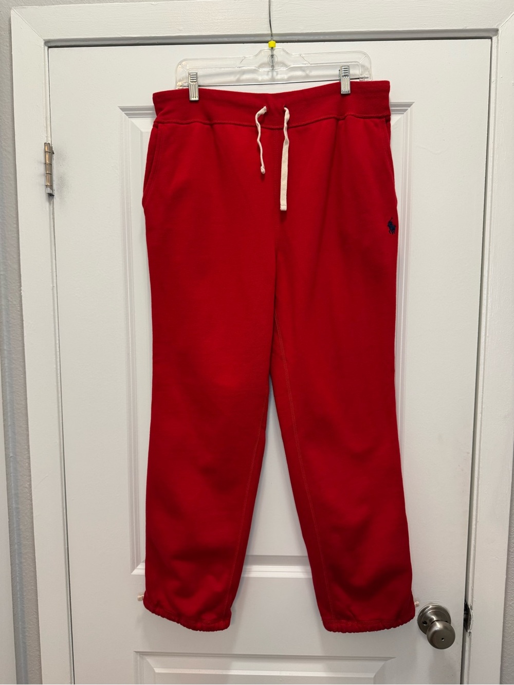 Polo Ralph Lauren Drawstring Cuff Red Sweatpants